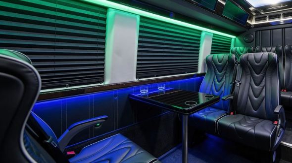 18 passenger sprinter van interior diamond bar