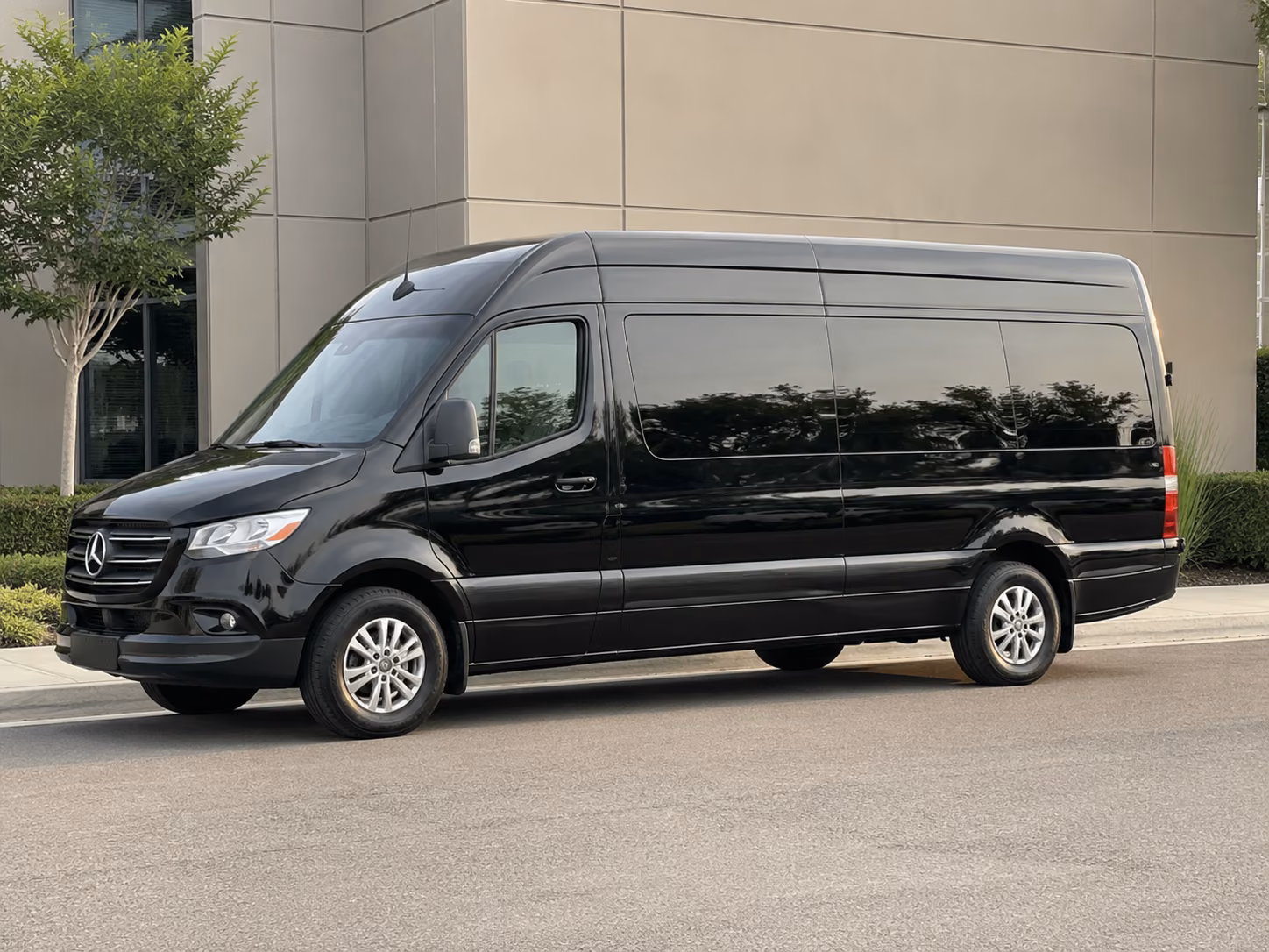warehouse distribution center and industrial park sprinter van shuttles in pomona